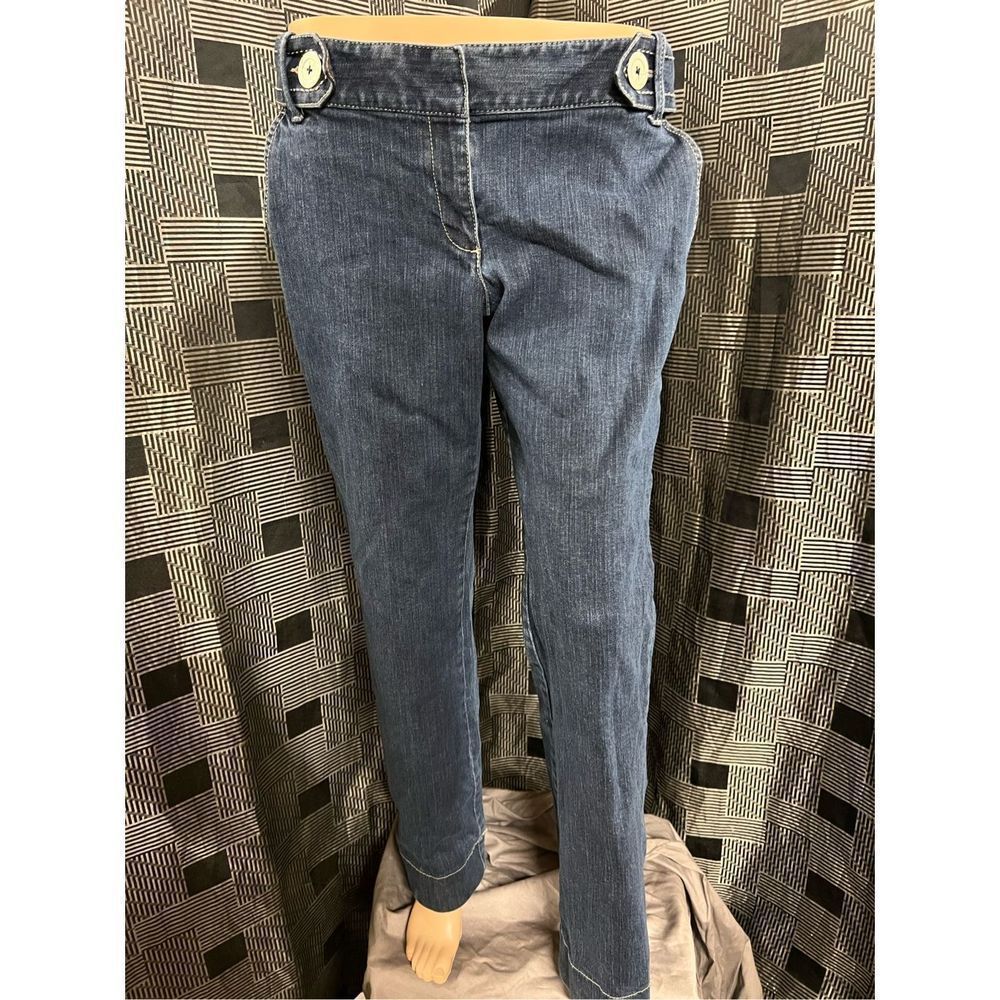 Ann Taylor LOFT Women's Cute Boot Cut Large Side Buttons Jeans Size‎ 6